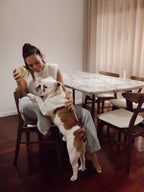 Extending Dining Table MOSBY Grey Marble 160/200 cm 90 cm