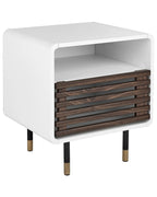 1 Drawer Bedside Table RIFLE White