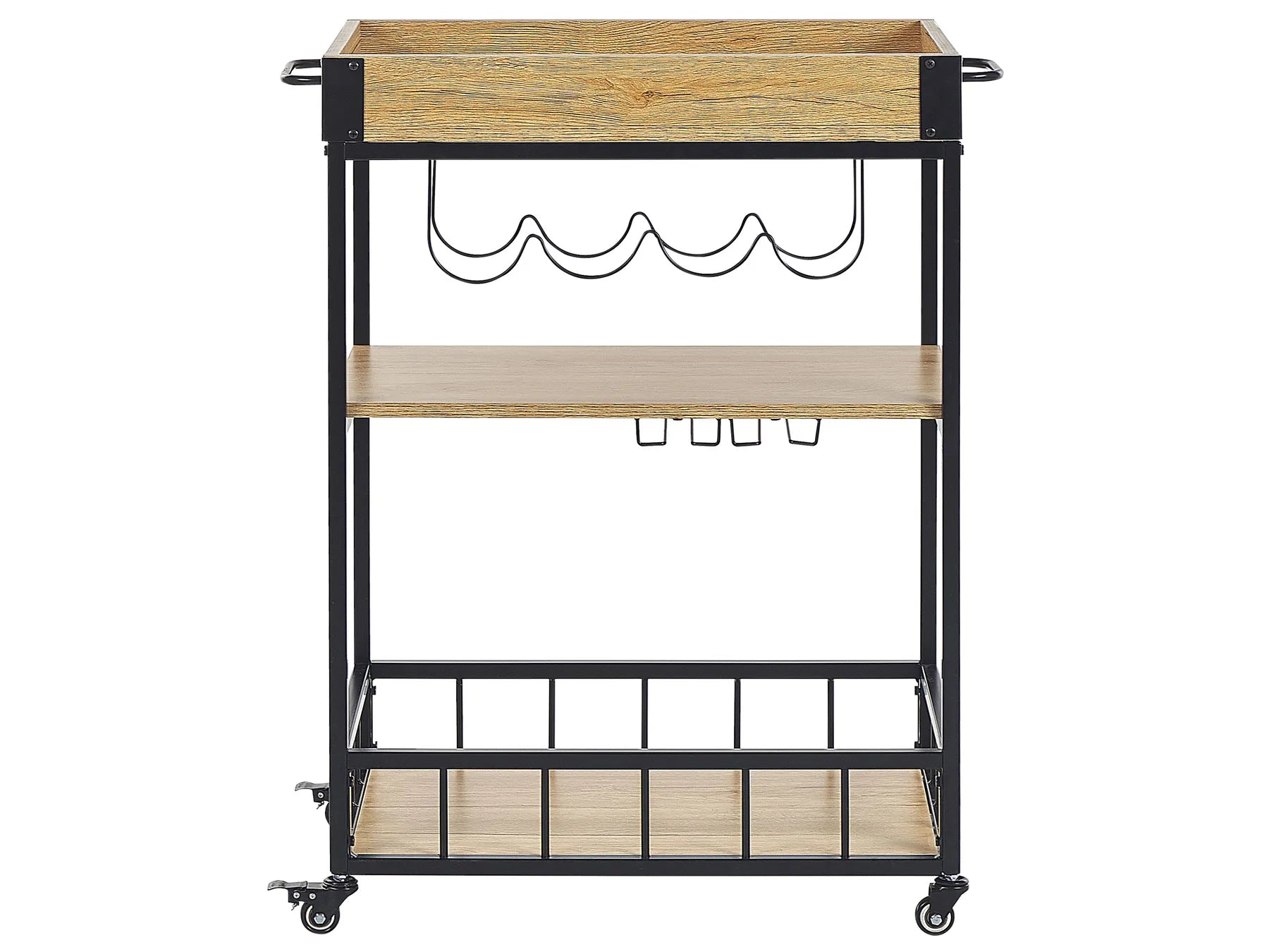 Kitchen Trolley HULLET Metal Light Brown