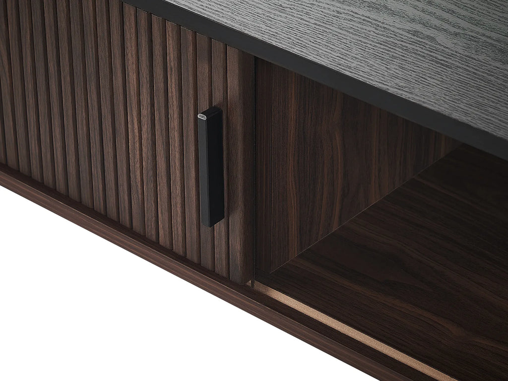 Coffee Table JOSE Dark Brown with Storage