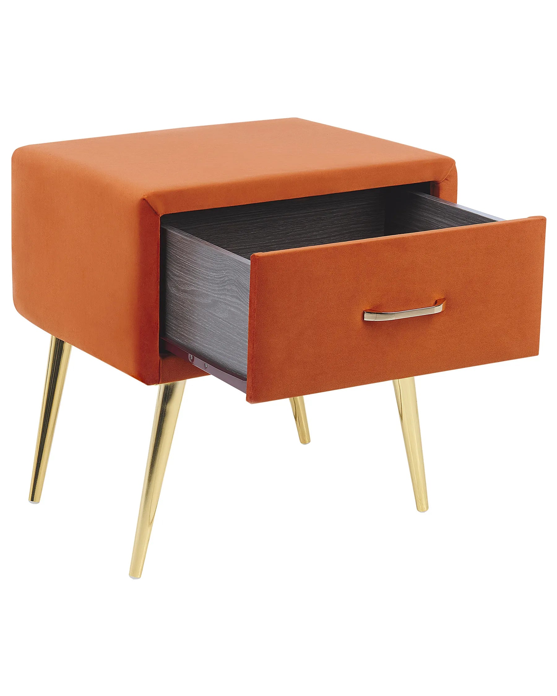 1 Drawer Bedside Table FLAYAT Velvet Orange