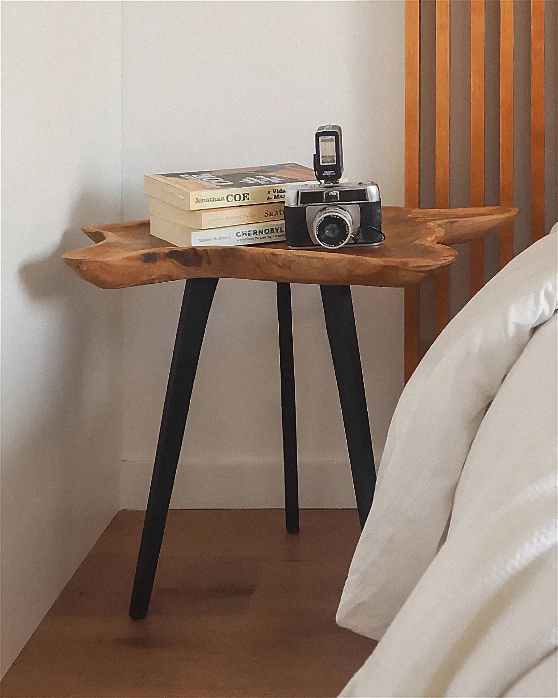 Side Table ELSA Teak Wood Brown