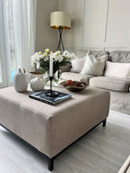 Ottoman ROVIGO Fabric Beige