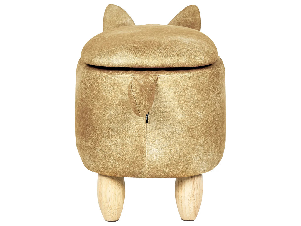 Storage Animal Stool FOX Velvet Orange