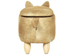 Storage Animal Stool FOX Velvet Orange