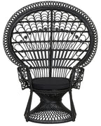 Peacock Chair EMMANUELLE Rattan Black
