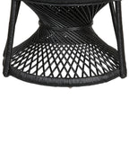 Peacock Chair EMMANUELLE Rattan Black