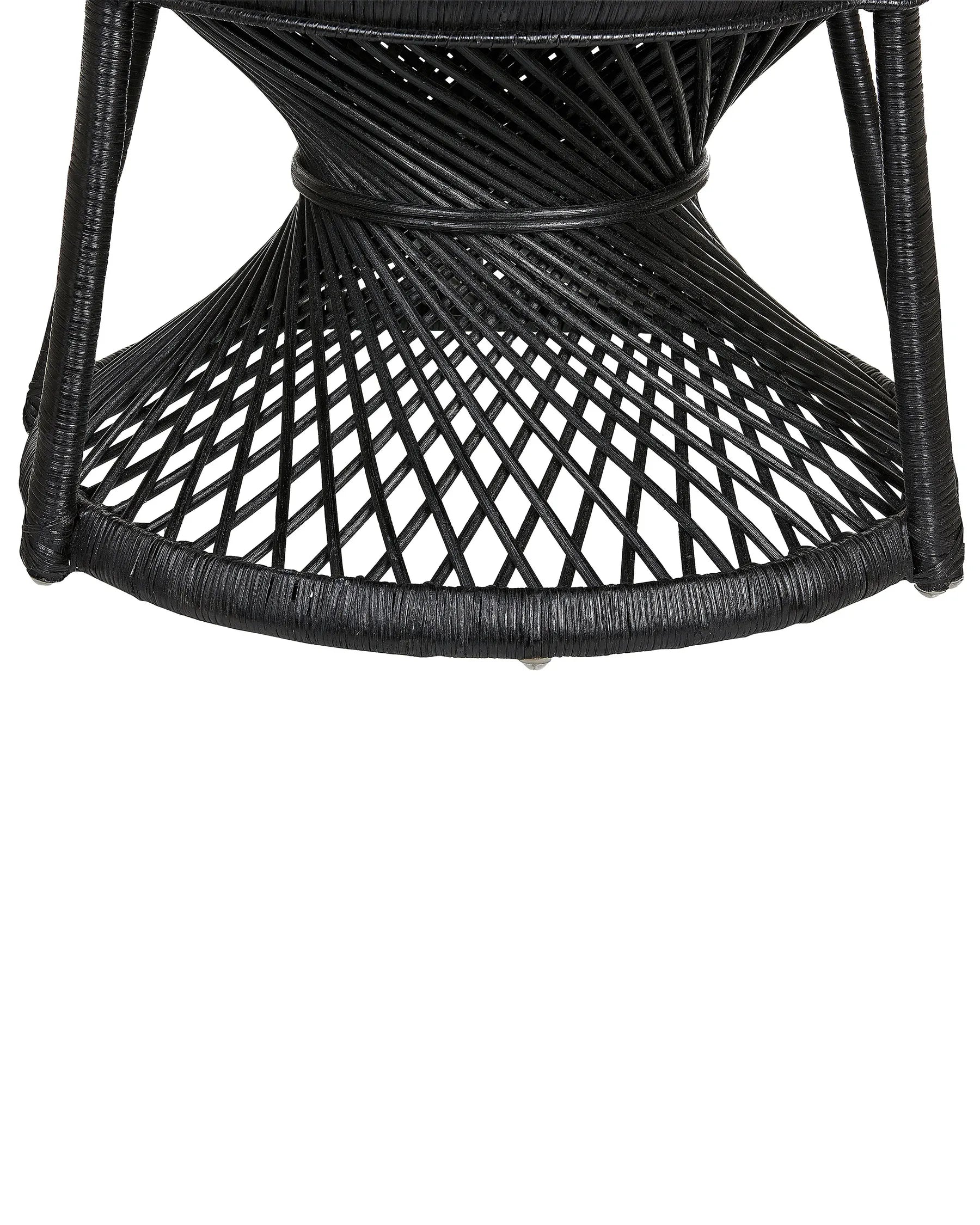 Peacock Chair EMMANUELLE Rattan Black