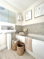 Bathroom Wall Mounted Mirror Cabinet NAVARRA 80 cm 70 cm White