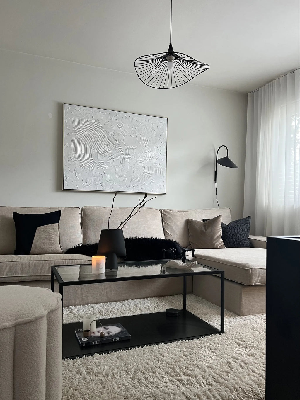 Coffee Table MEDORA Glass Black