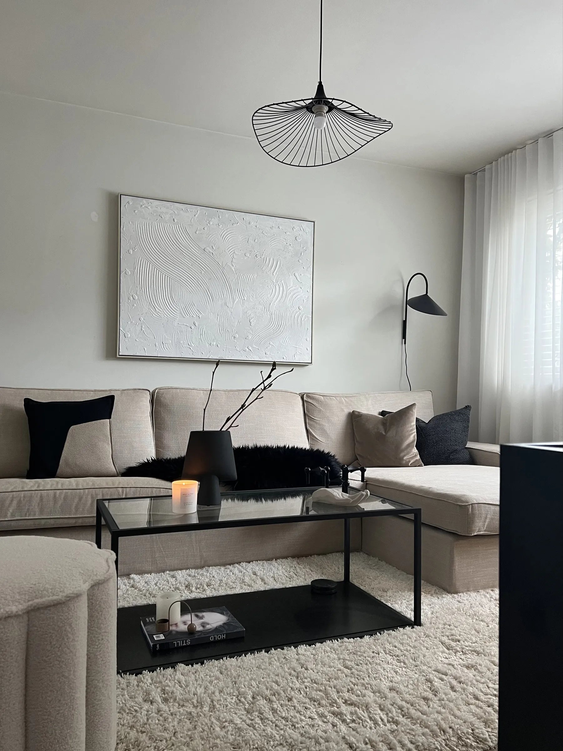 Coffee Table MEDORA Glass Black