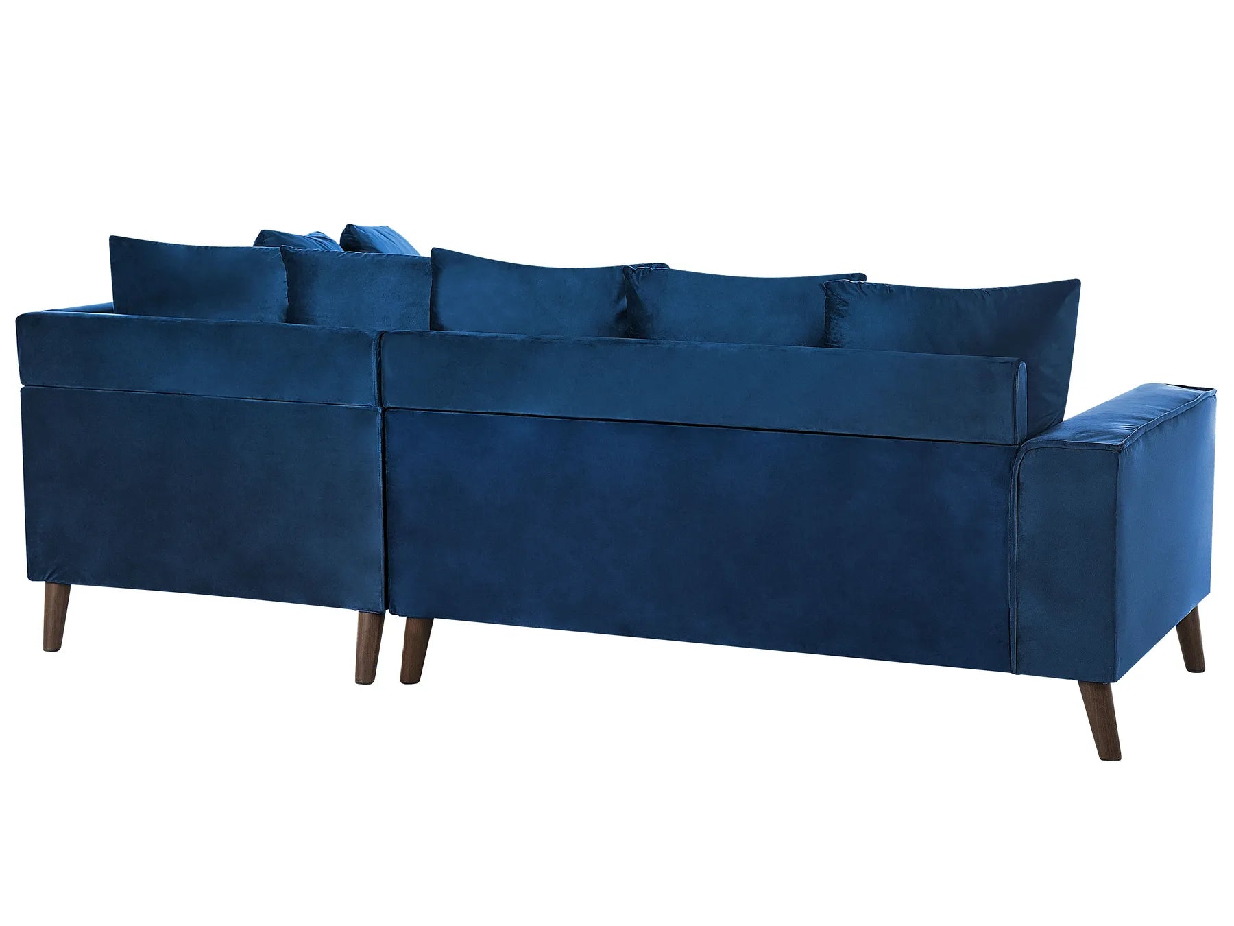 Corner Sofa 3 Seater GRENA Velvet Navy Blue Left Hand