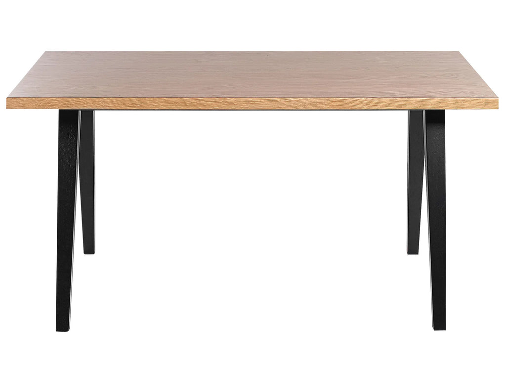 Dining Table Brown/ Black 150 cm 90 cm