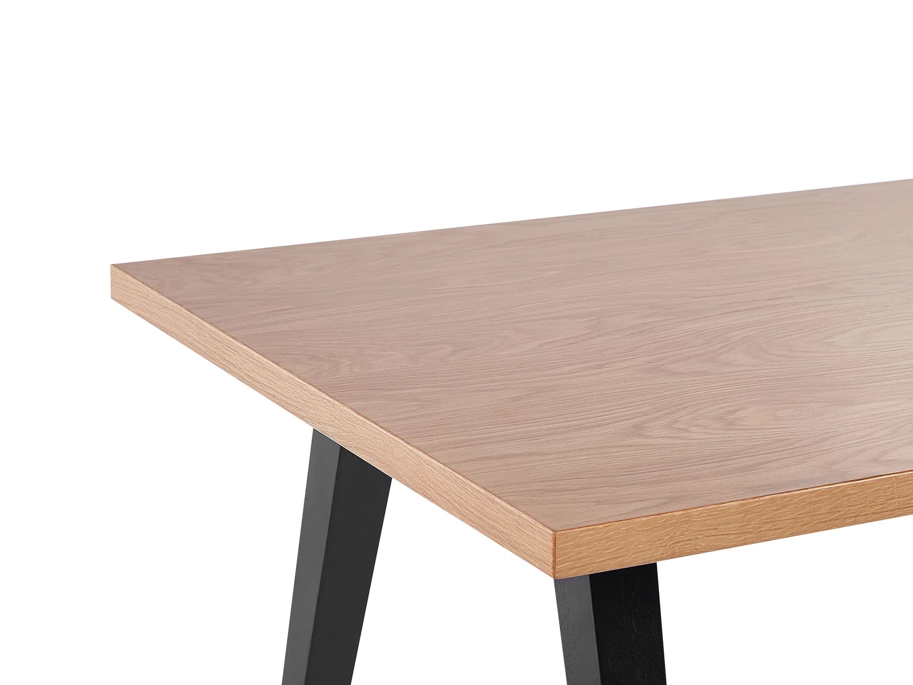 Dining Table LENISTER Brown/ Black 150 cm 90 cm