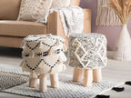 Footstool THONDI Cotton Beige