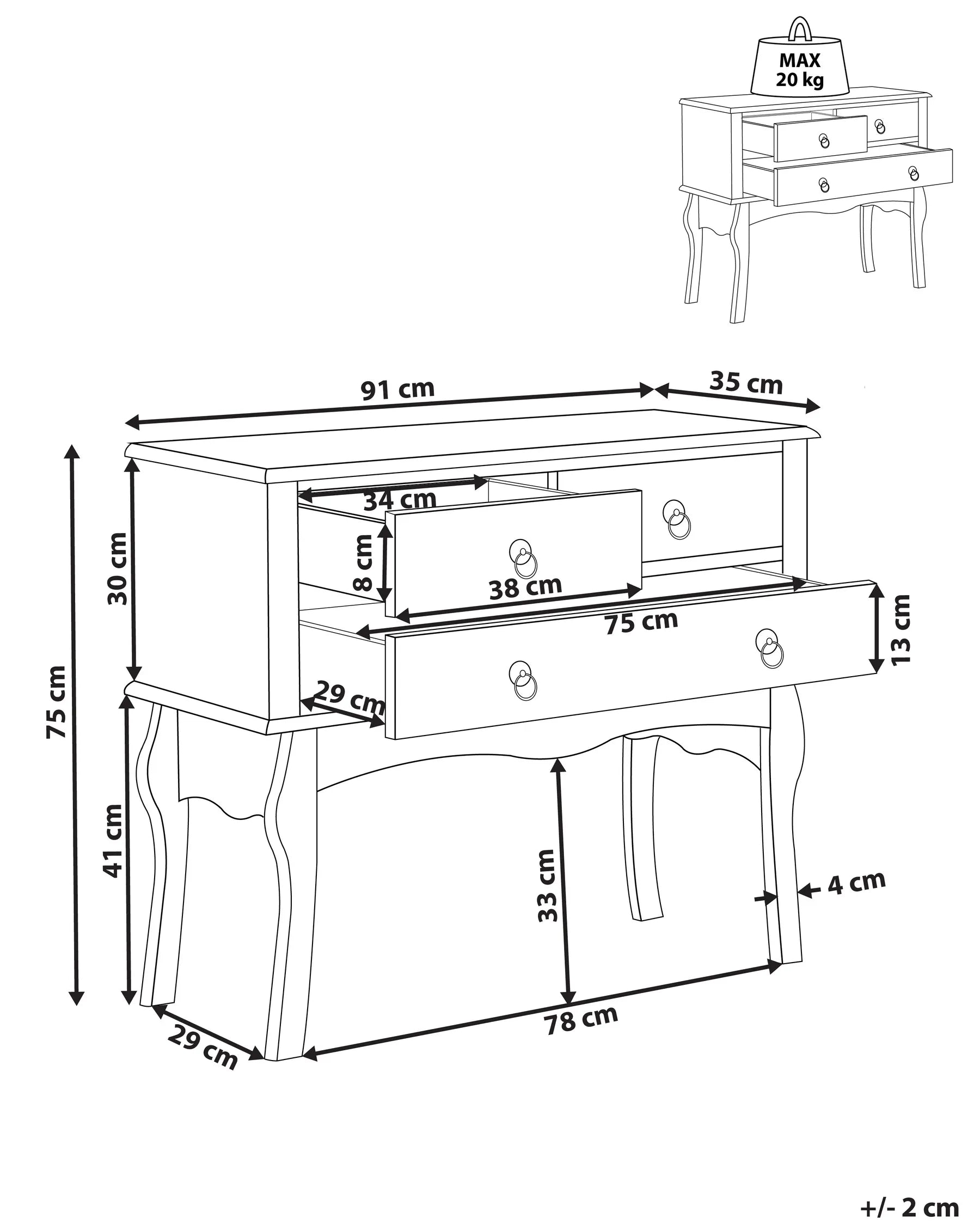 Console Table LAMAR White