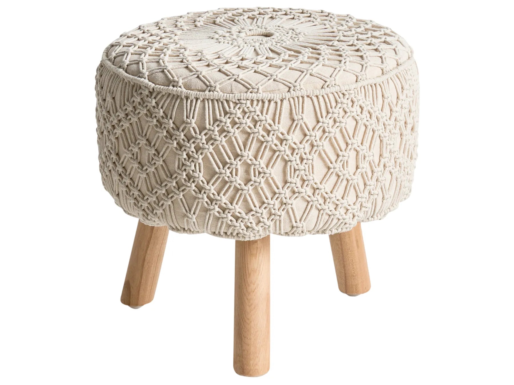 Footstool MANZAI Cotton Beige