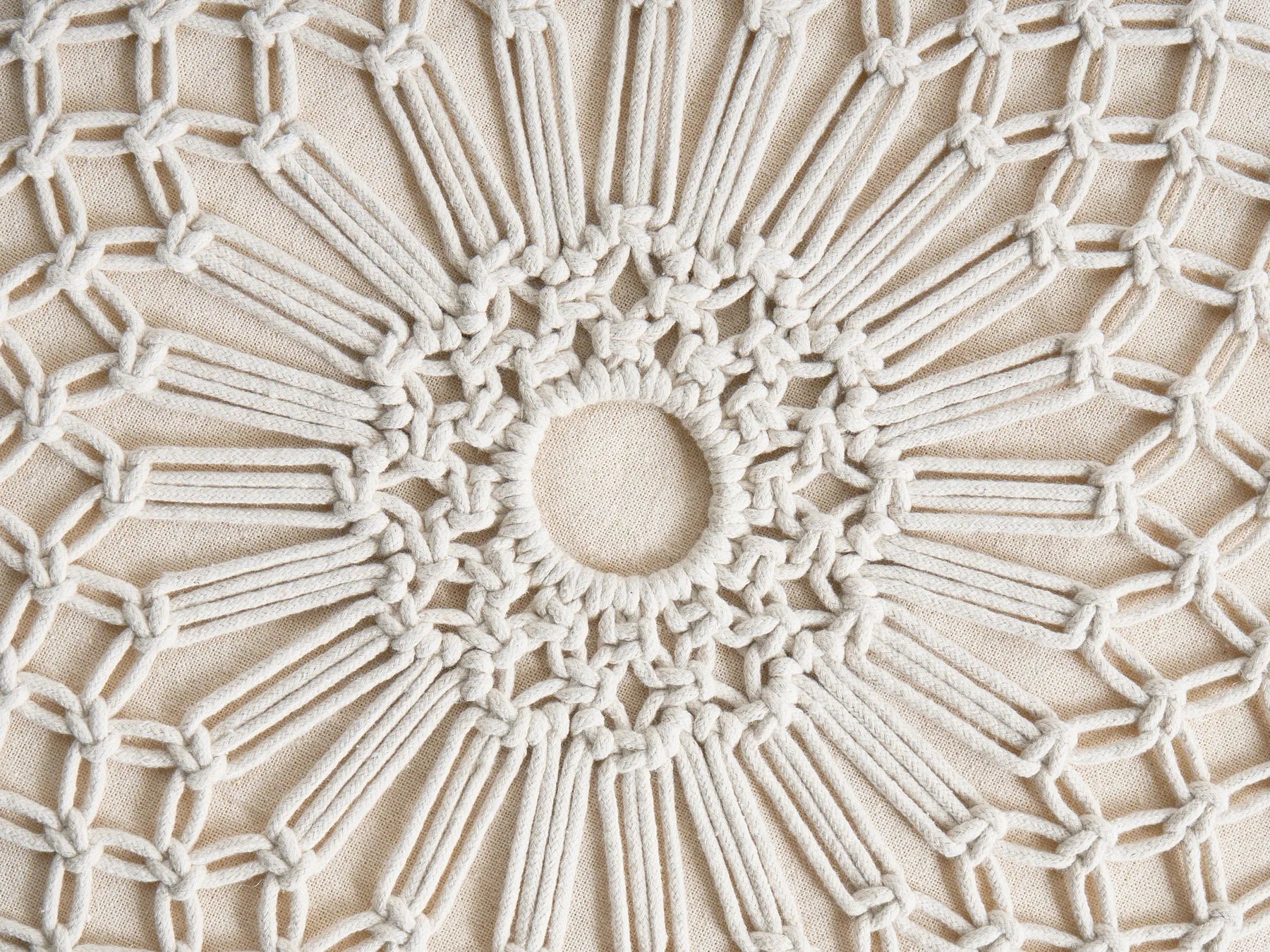 Footstool MANZAI Cotton Beige