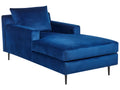 Chaise Longue GUERET Velvet Navy Blue