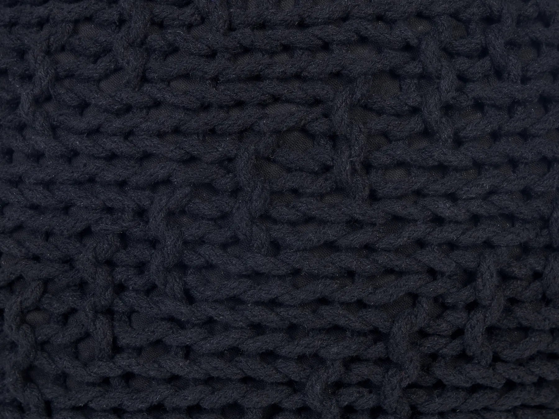 Pouffe PRIENE Cotton Black