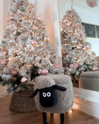 Storage Animal Stool SHEEP Fabric Grey