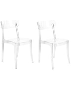 Set of 2 Dining Chairs COVINGTON Transparent