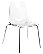 Set of 2 Dining Chairs SILERTON Transparent
