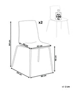 Set of 2 Dining Chairs SILERTON Transparent