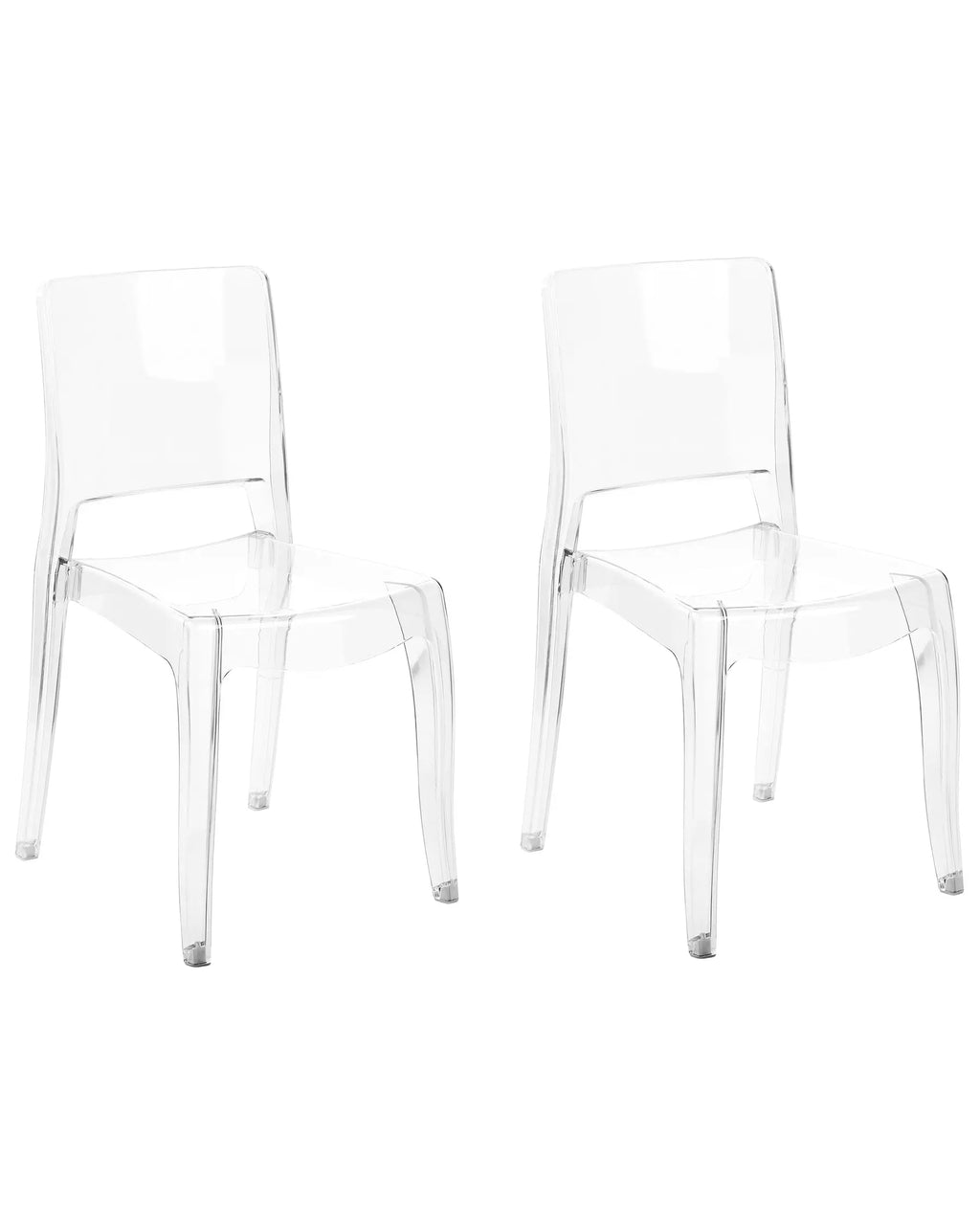 Set of 2 Dining Chairs WESTBRIDGE Transparent