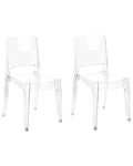 Set of 2 Dining Chairs WESTBRIDGE Transparent