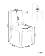 Set of 2 Dining Chairs WESTBRIDGE Transparent