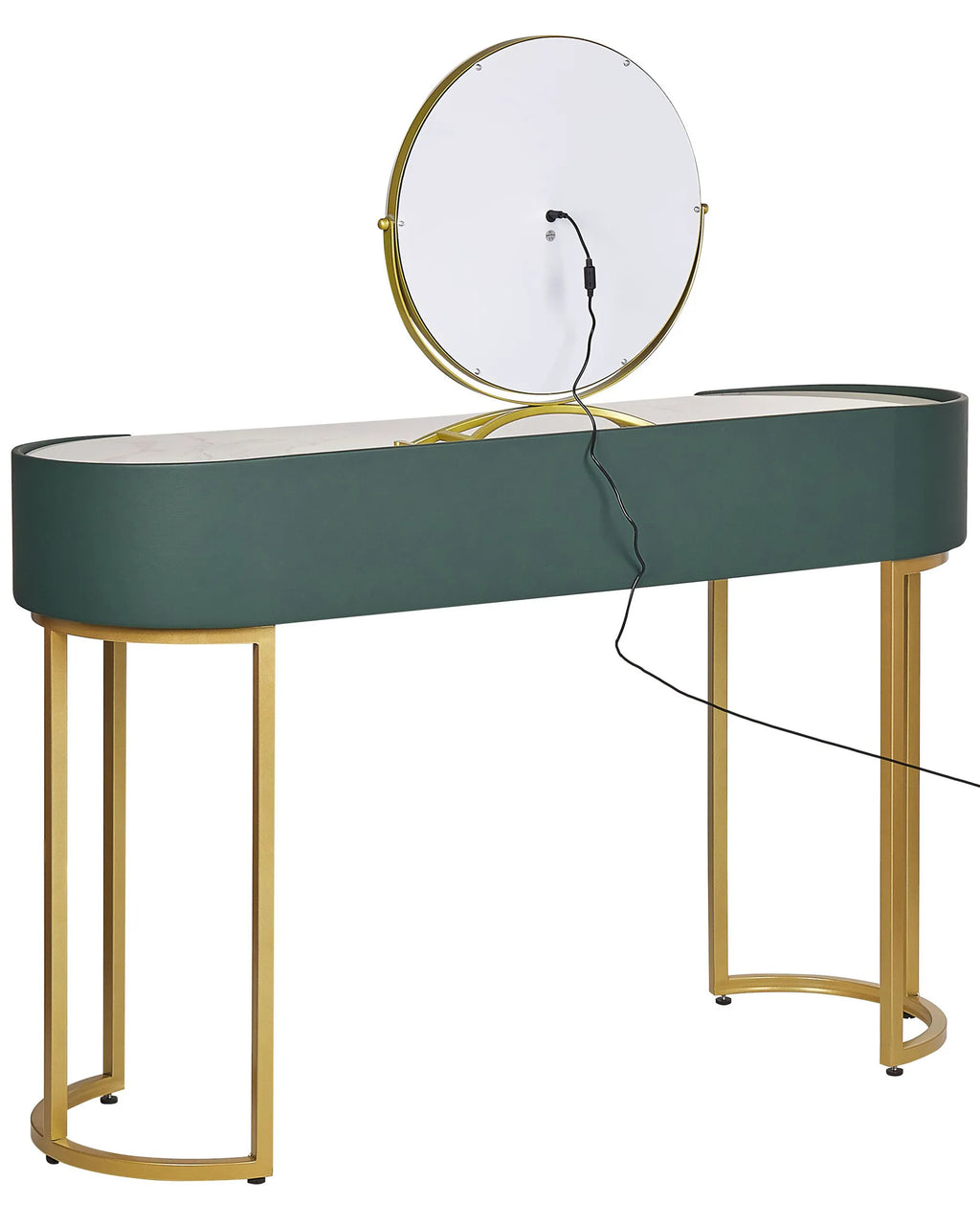 Dressing Table with Mirror and Stool VINAX LED Dark Green