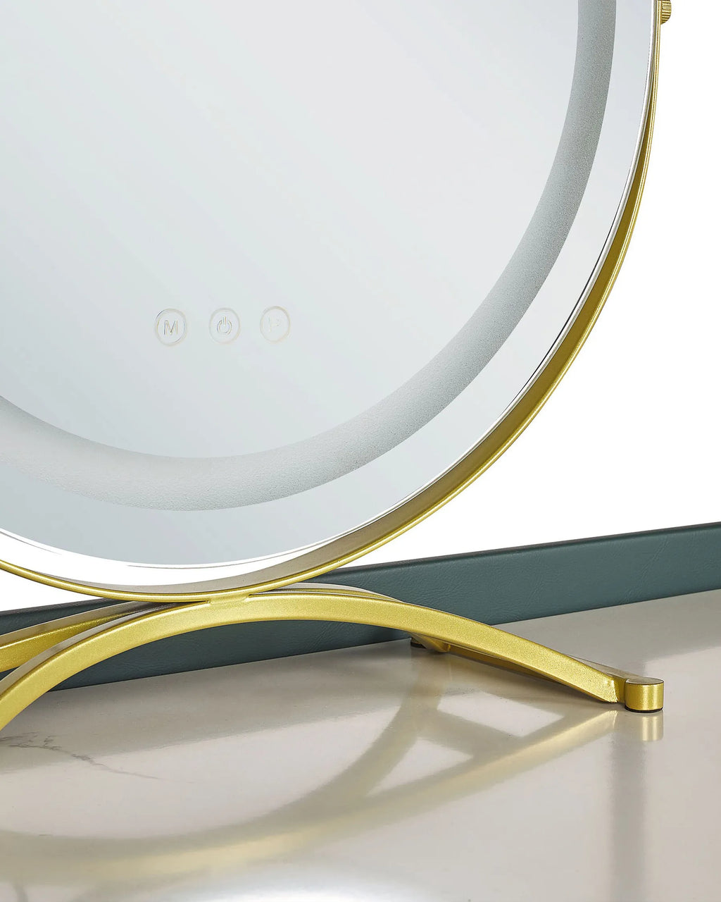 Dressing Table with Mirror and Stool VINAX LED Dark Green