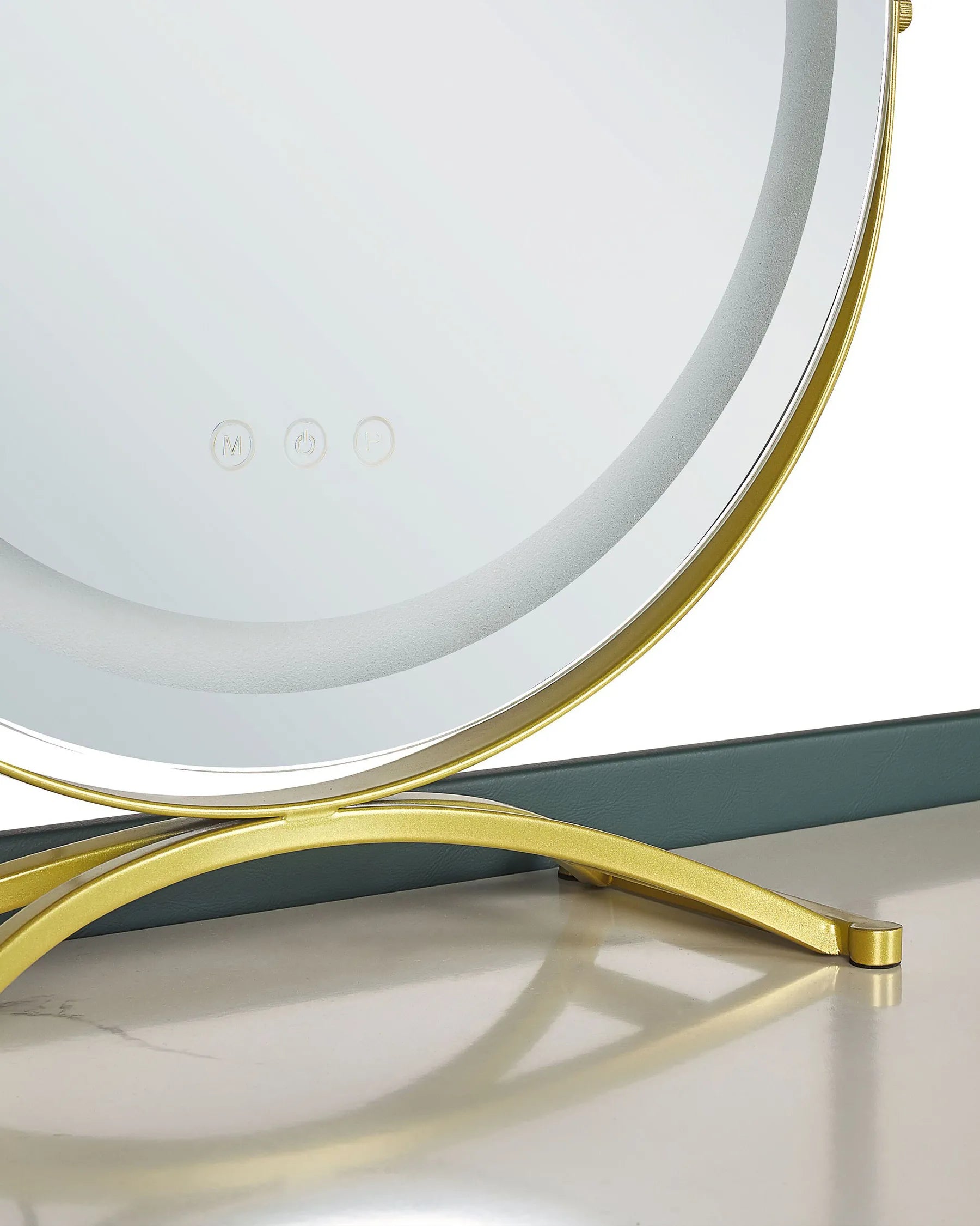 Dressing Table with Mirror and Stool VINAX LED Dark Green