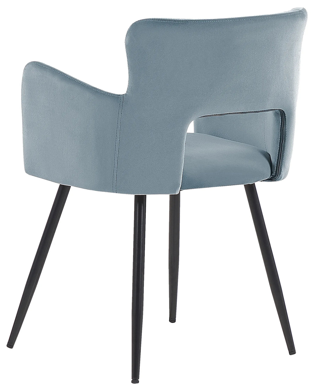 Set of 2 Dining Chairs SANILAC Velvet Light Blue
