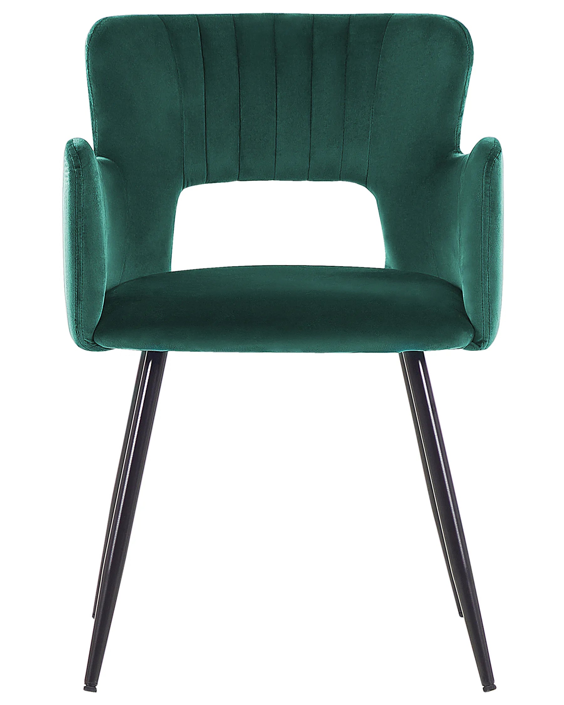 Set of 2 Dining Chairs SANILAC Velvet Emerald Green