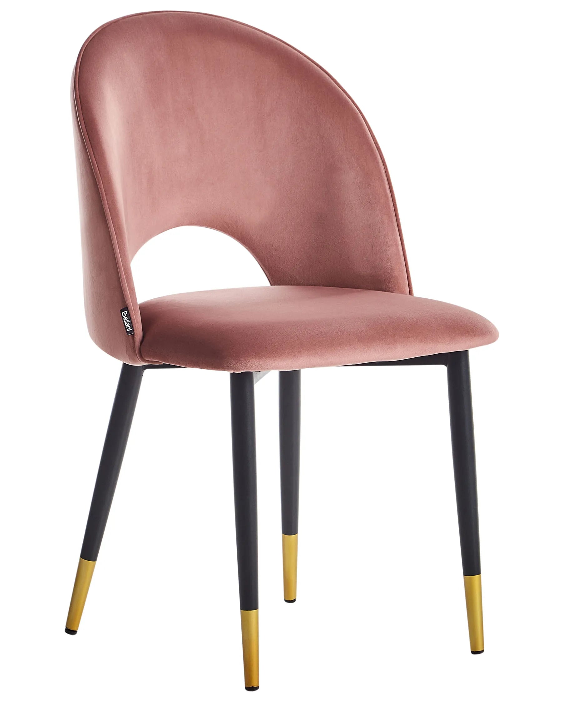 Set of 2 Dining Chairs Velvet Pink
