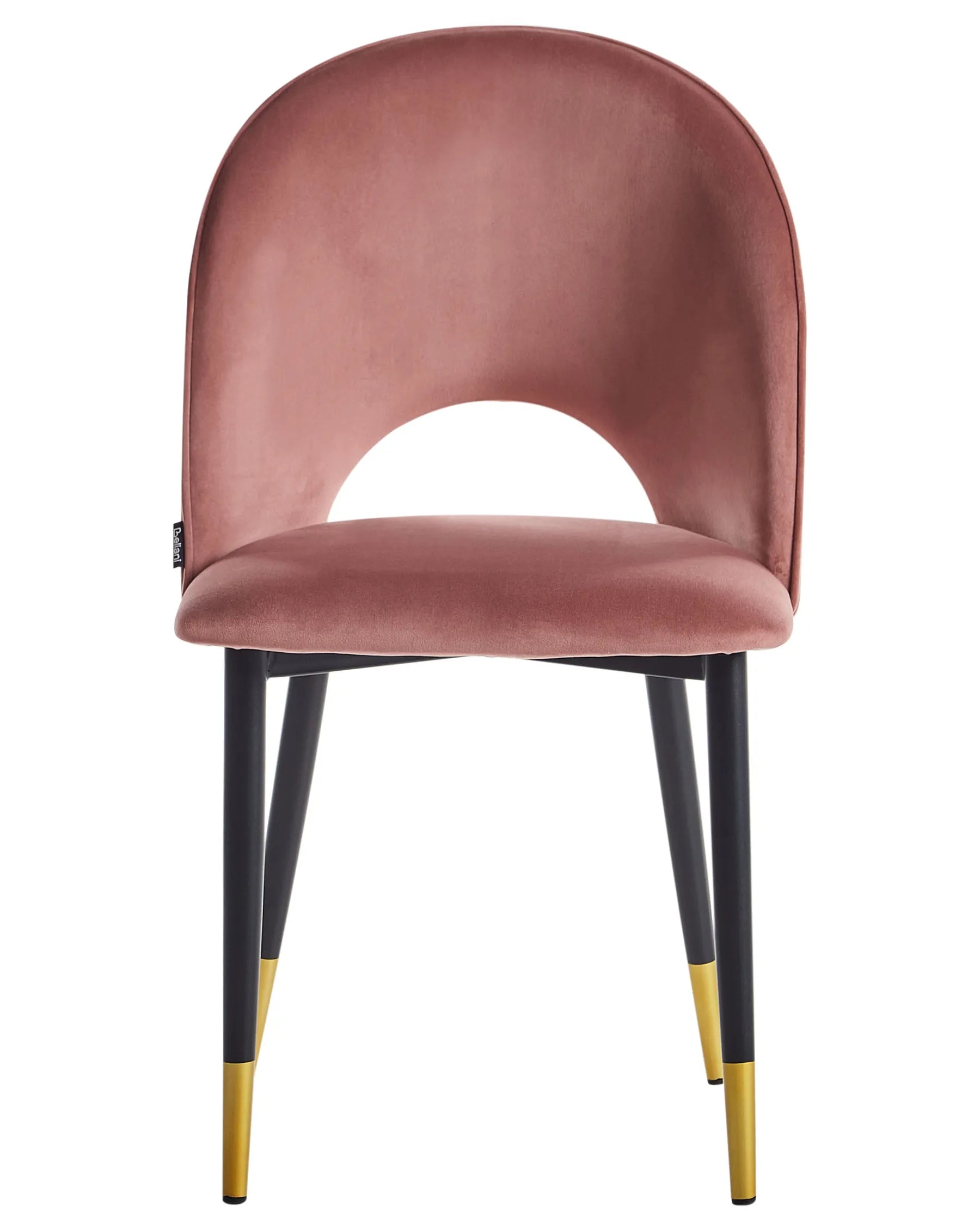 Set of 2 Dining Chairs Velvet Pink