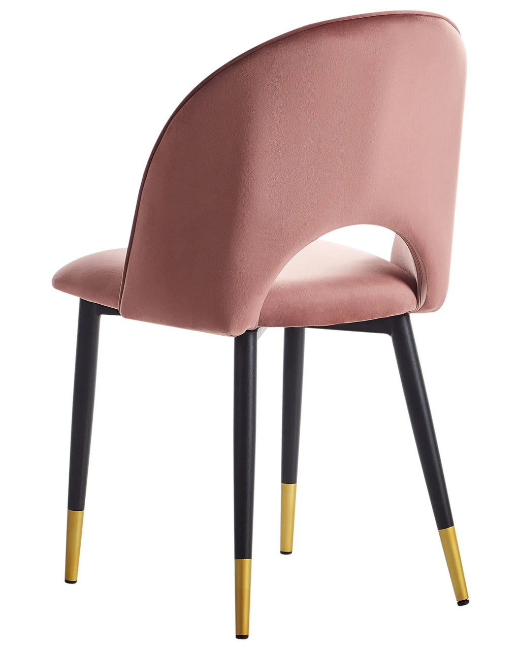 Set of 2 Dining Chairs Velvet Pink