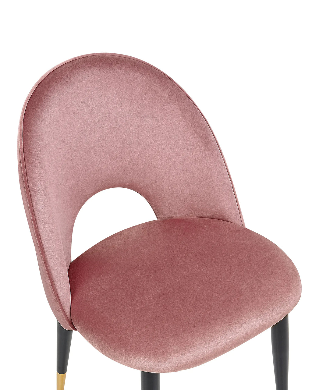 Set of 2 Dining Chairs Velvet Pink
