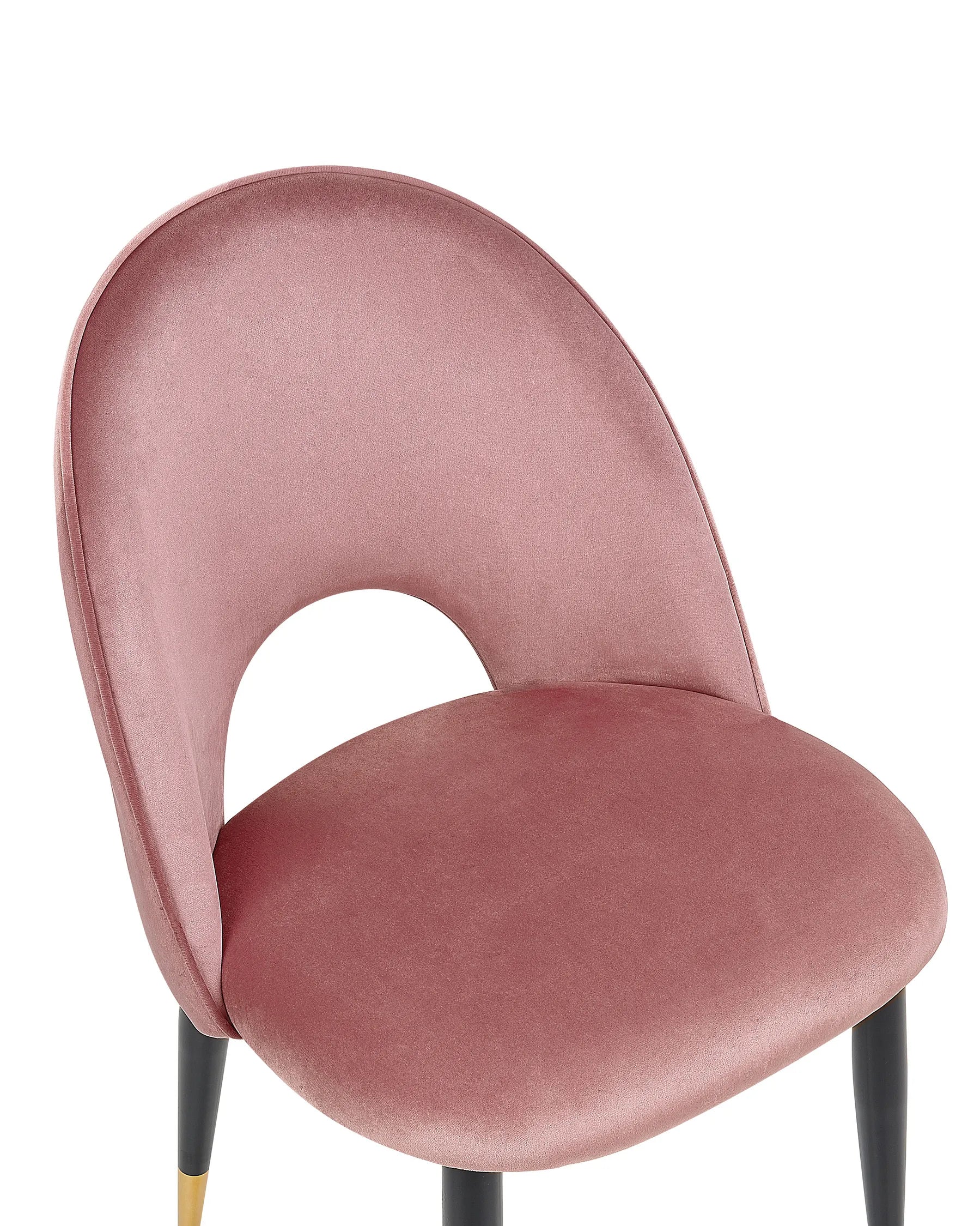 Set of 2 Dining Chairs Velvet Pink