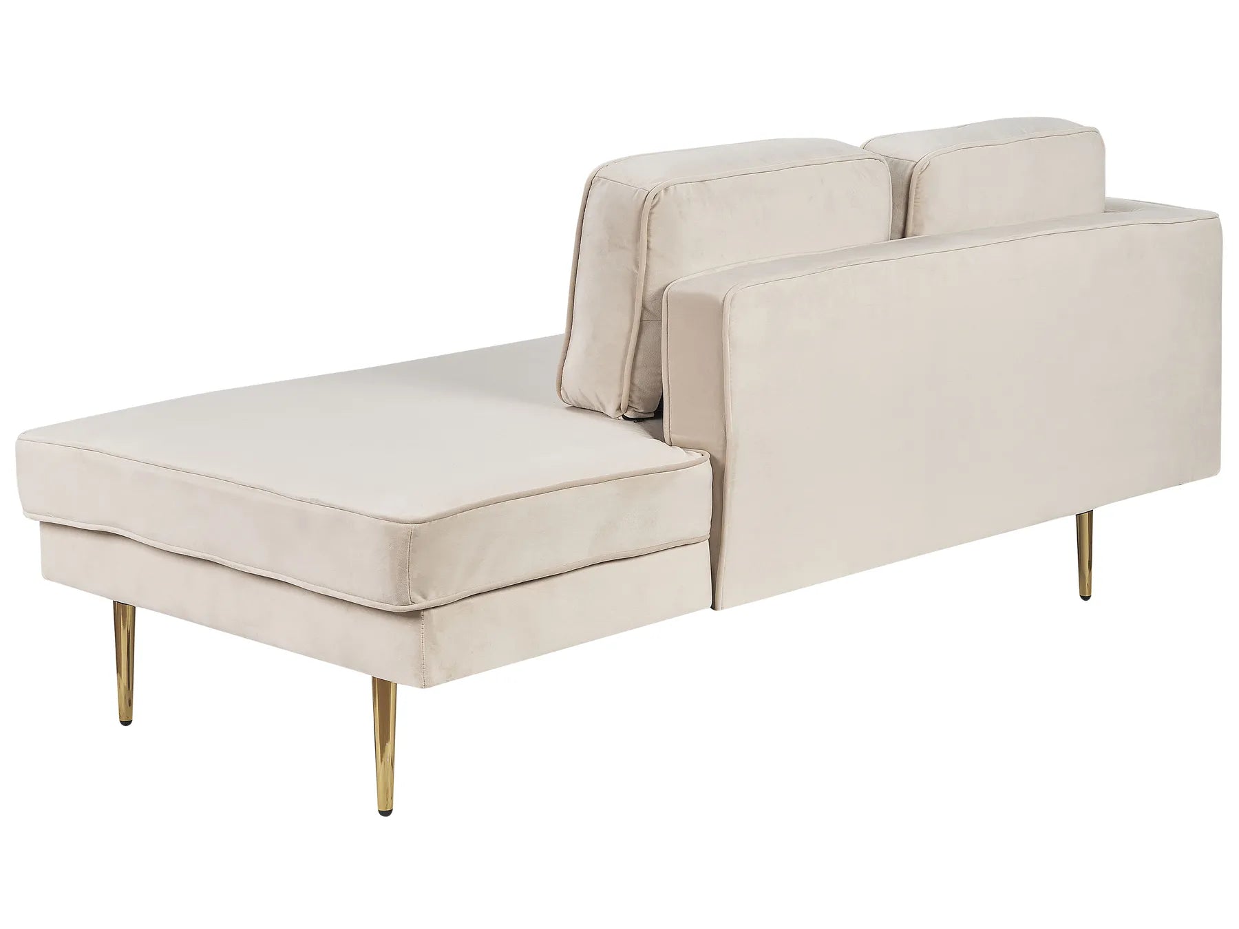 Left-Hand Chaise Lounge MIRAMAS Velvet Beige