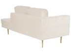 Left-Hand Chaise Lounge MIRAMAS Velvet Beige