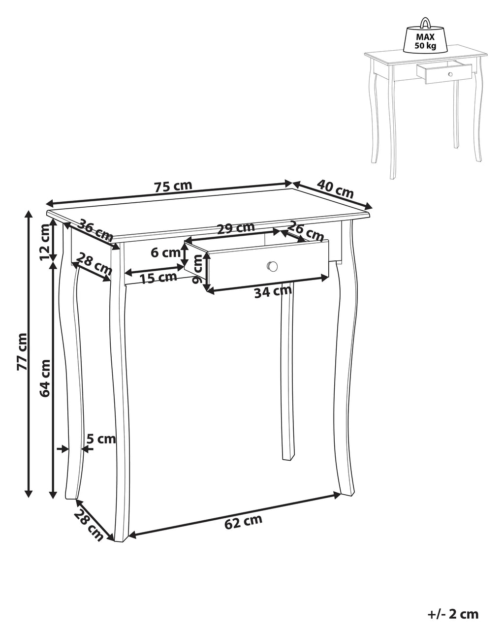 Console Table ALBIA White