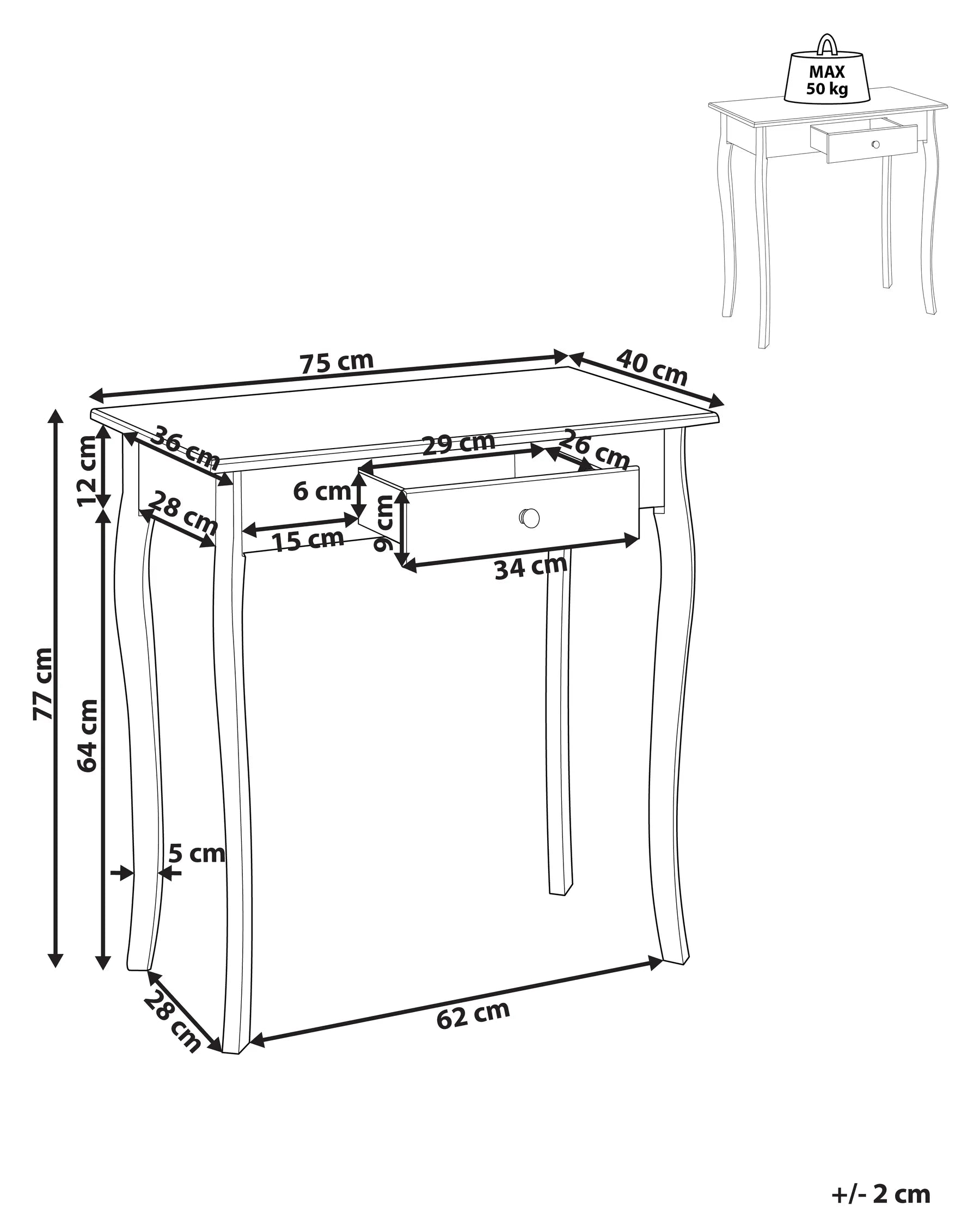 Console Table ALBIA White