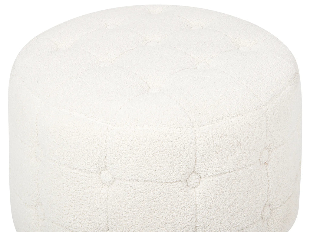 Pouffe TAMPA Boucle White