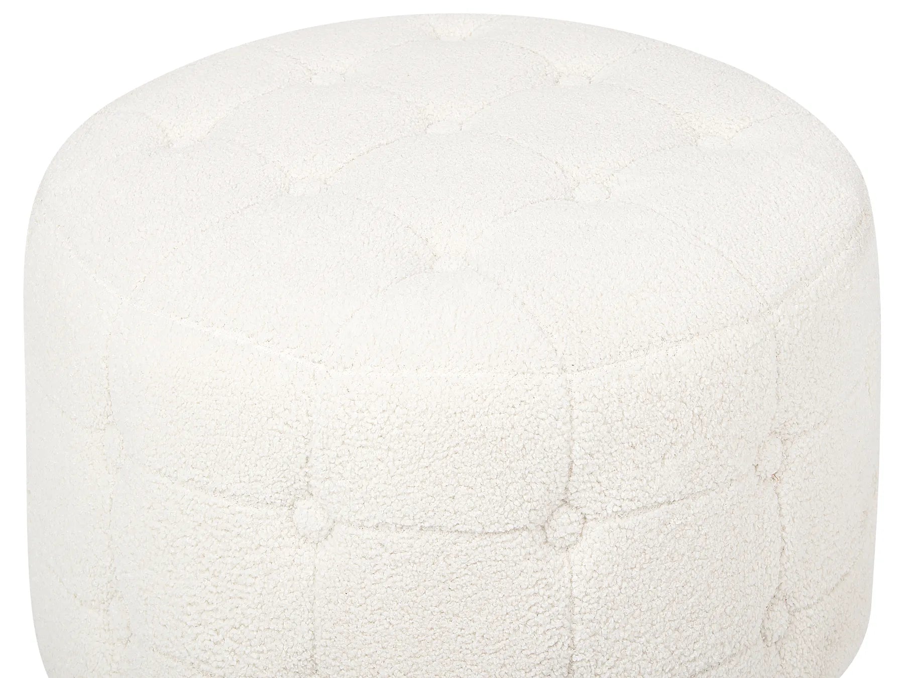 Pouffe TAMPA Boucle White
