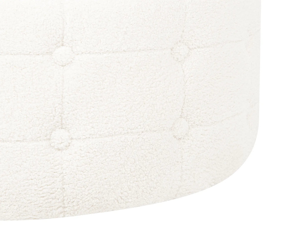 Pouffe TAMPA Boucle White