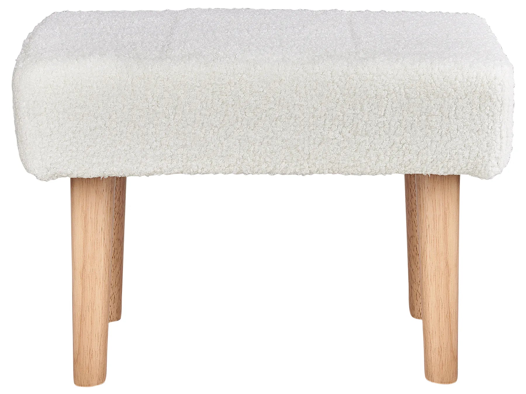 Footstool TAKOMA Boucle White