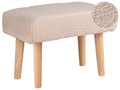 Footstool TAKOMA Boucle Light Beige